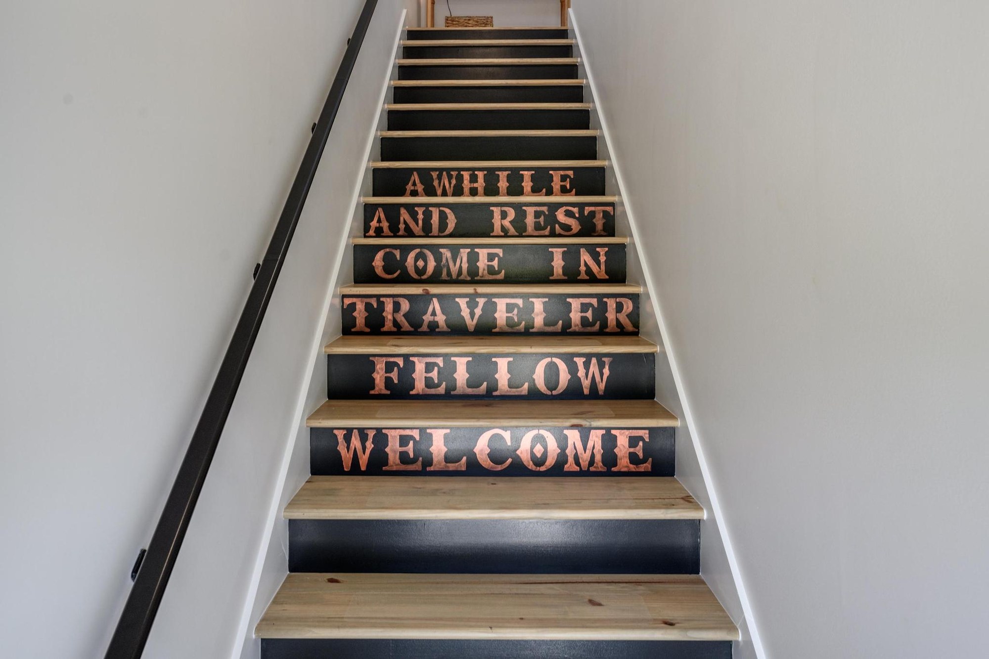 Interior stairs to The Roost